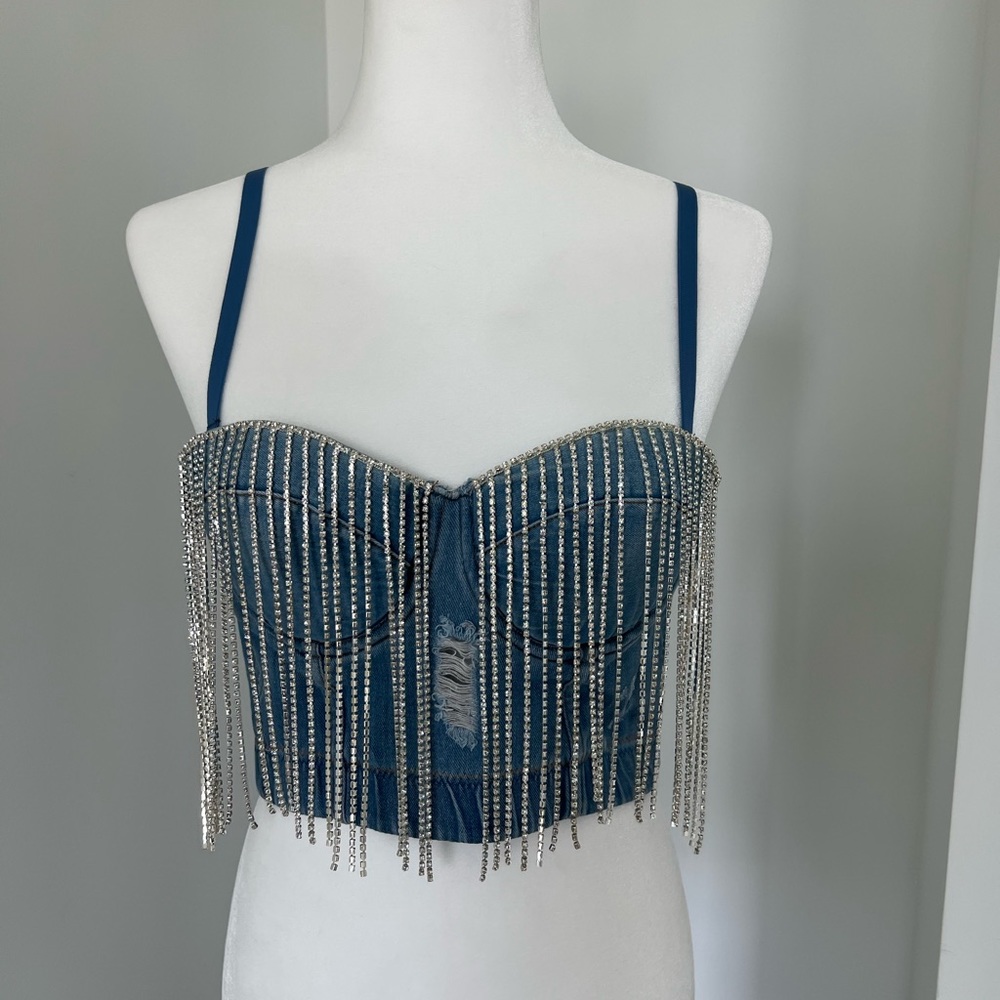 Denim Corset Top